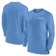 UNC Jordan Brand Dri-Fit Sideline UV Coach Long Sleeve Top